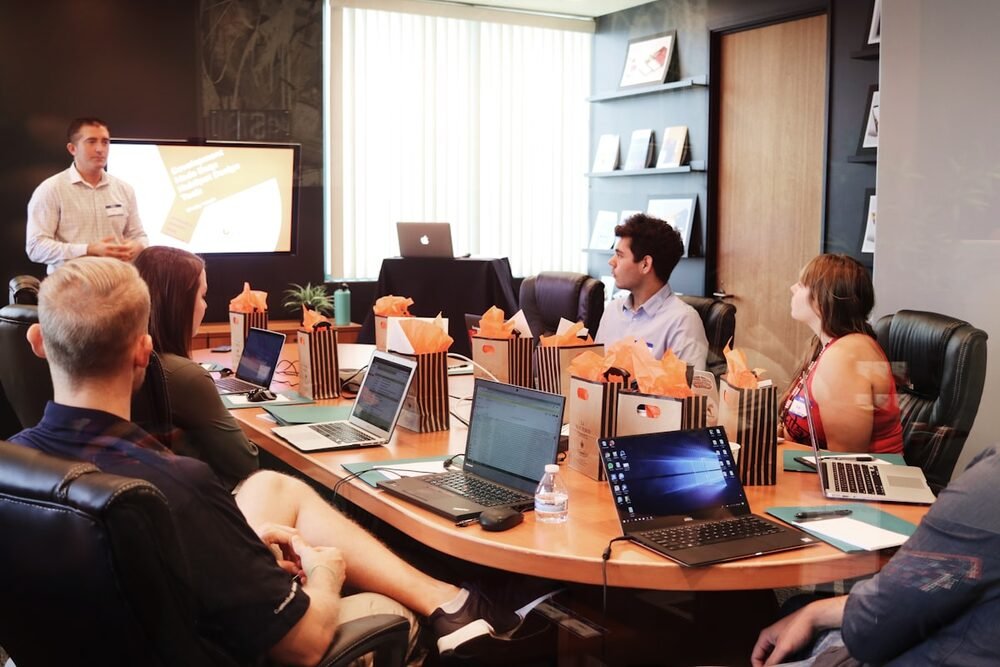 A serviced business centre boardroom